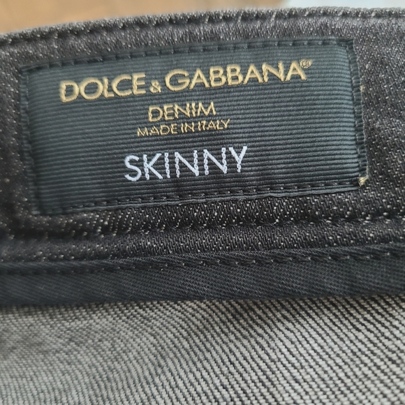 NWOT DOLCE&GABBANA 👑 Skinny Jeans 👖- 38" Waist, Charcoal - Picture 6 of 8